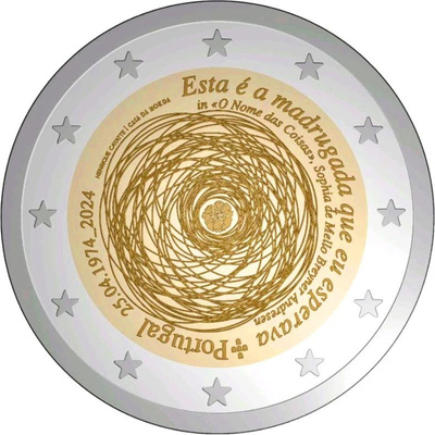 Portugali 2024 2 euro CC,  April 25, 1974  UNC