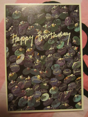 Kortti "Happy Birthday" poikien nimiä paaaaljon