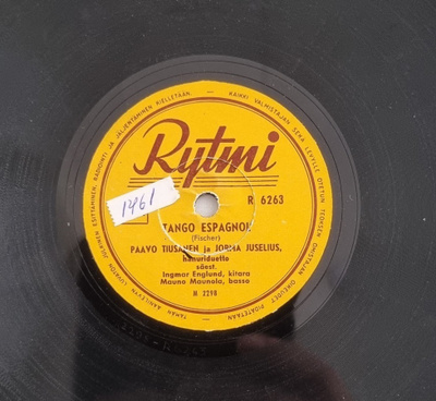 Savikiekko 1955 Paavo Tiusanen / Jorma Juselius Rytmi R 6263