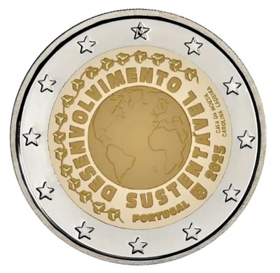 ** PORTUGALI 2€ 2025 Kestävä kehitys pillerissä **