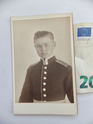 VANHA CDV Valokuva Kadetti 1920-l