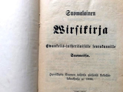 Virsikirja vuodelta 1920