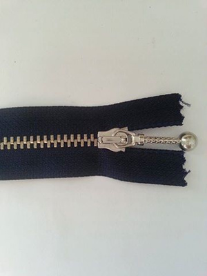 12 cm tummansininen metalli vetoketju