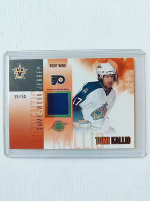 Tomi Kallio - 2003 Vanguard Gold Game-Worn Jersey /50