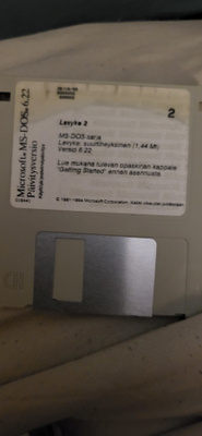 AlkuperäinenMicrosoft MS-DOS6.22 Päivitysversio Levyke2 RARE