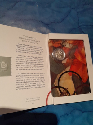 san marino 2018 2€ tintoretto
