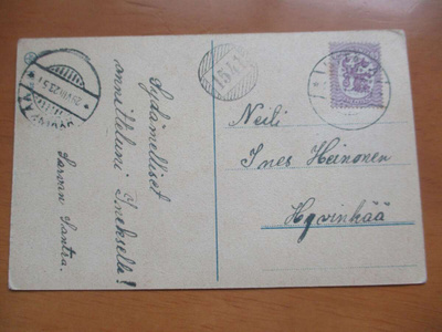 1923 Kytäjä + nrol 1541 R4 kortti Hyvinkäälle