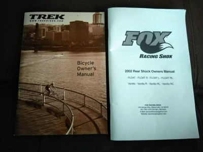 Trek/Fox ohjekirjat 2002 vuodelta