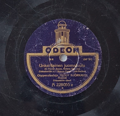 Savikiekko 1929 - Teddy Björkman - Odeon 228055