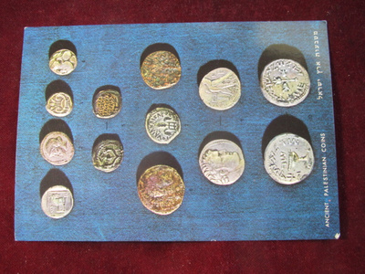 Ancient Palestinian Coins.  Postikortti