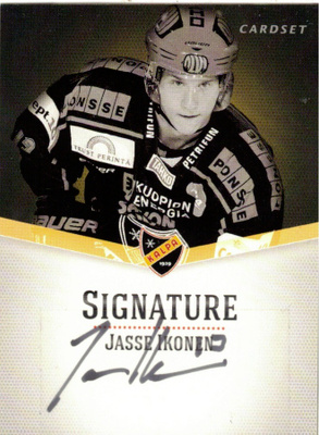 2012-13 Cardset JASSE IKONEN KalPa Ässät Signature nimmari
