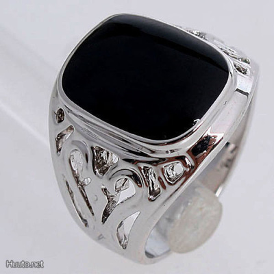 22 .. 18k White & Gold Plated Black Crystal .. Sormus