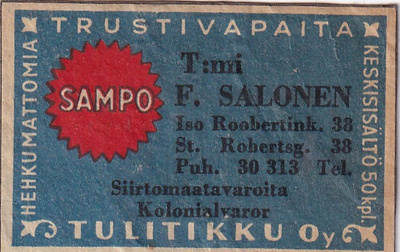 Helsinki, T:mi F. Salonen  sk2/7
