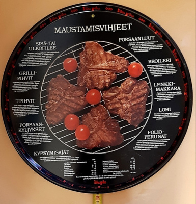 Grillaus metalltarjotin. Maustamisvihjeet 49Cm