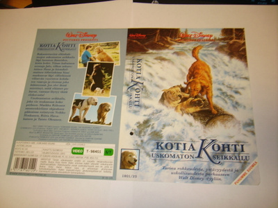 Vhs kansipaperi Fix Walt Disney KOTIA KOHTI  (Sis.postikulu)