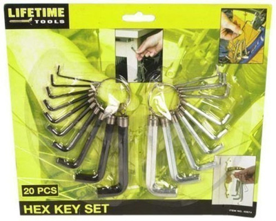 LifeTime Tools Kuusiokoloavain sarja, 20 osaa *UUSI*