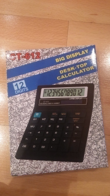 Taskulaskin pöytälaskin CT-612 suuri