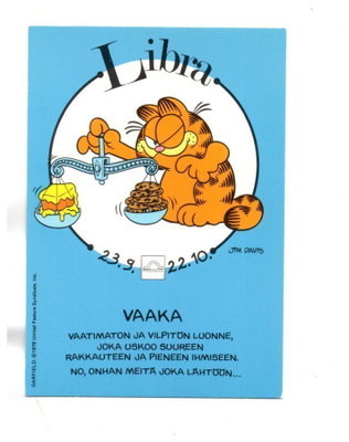 "°VAAKA°°...Horoskooppi" -KORTTI /KARTO (Karvinen)