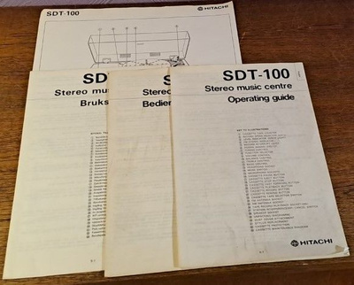 Käyttöohje Hitachi SDT-100 Music Centre