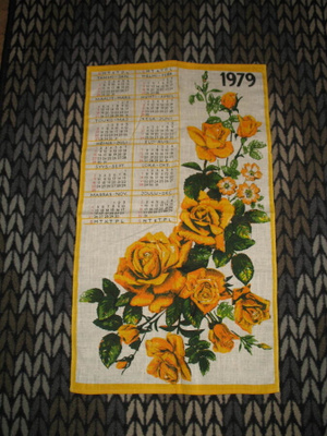 VANHA KALENTERIPYYHE V.1979