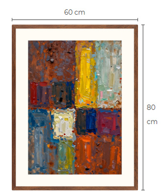Uusi uniikki Ruoste art print taulu 60 cm x 80 cm