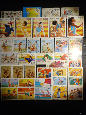 OLYMPIALAISET urheiluaiheiset merkit - 37 erilaista o
