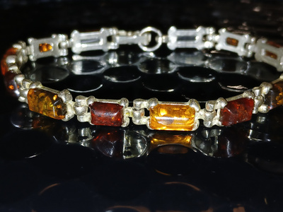Vintage meripihka Amber rannekoru