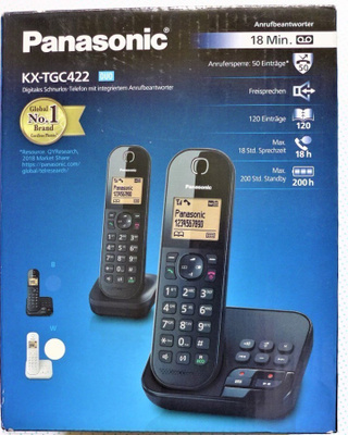 Puhelin Panasonic 2 kpl verkkopuhelin valkea kuin uusi