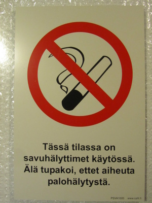 Kilpi • Tupakointi kielletty