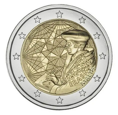 ** MALTA 2€ 2022 Erasmus pillerissä **