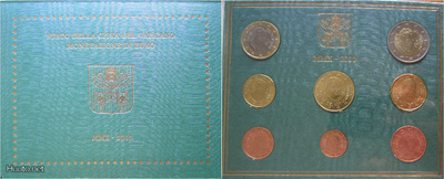 Vatikaani 2010 BU rahasarja Blisterissä (kolikot 1c - 2e)