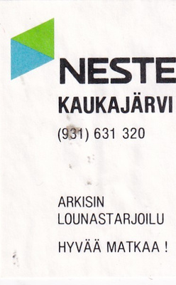 Tampere, Kaukajärvi,  NESTE  3/8