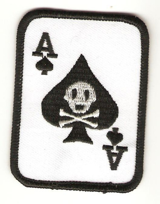 Ace of Spades & skull (pataässä) - uusi kangasmerkki