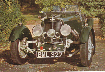 Postikortti, AUTO, Aston Martin 1934