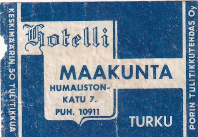 Turku. Hotelli Maakunta     9/3