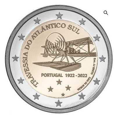 ** PORTUGALI 2€ 2022 Atlantin ylitys pillerissä **