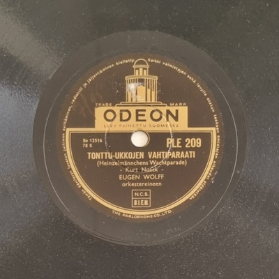 Savikiekko - Eugen Wolff - Odeon PLE 209