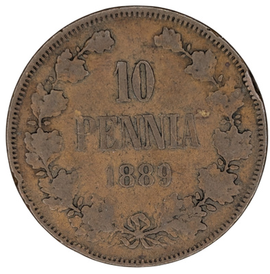 10 Penniä 1889