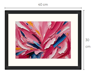 Uusi abstrakti Art Print paspis & kehys 30 cm x 40 cm