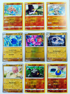 Pokemon Reverse Holo kortteja 9kpl
