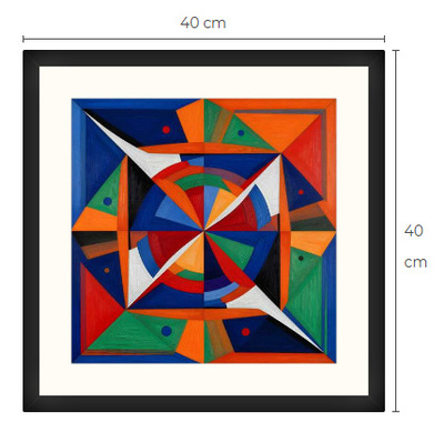 Uusi uniikki abstrakti art print taulu 40 cm x 40 cm