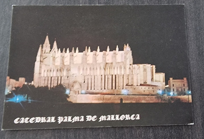 CATEDRAL PALMA DE MALLORCA + 2 postimerkkiä kortissa