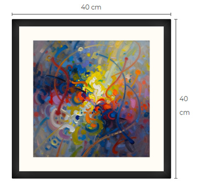 Uusi uniikki abstrakti art print taulu 40 cm x 40 cm