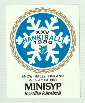Hankirallin 1980 tarra