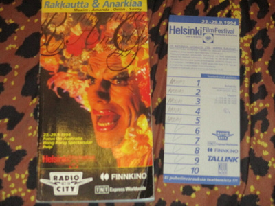 Rakkautta & Anarkiaa käsiohjelma 1994