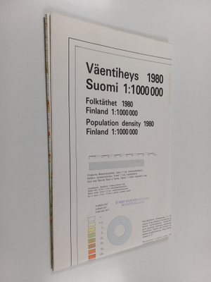 Väestöntiheys 1980 Suomi 1:1000 000