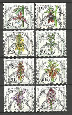 KUKAT ORKIDEAT 2 kukka-aiheista sarjaa L-SAKSA & BERLIN 1989