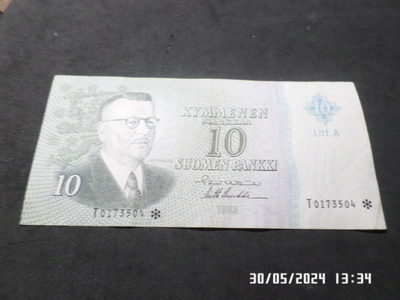10  mk  1963 Litt. A  Tähtiseteli  T0173504    Kl  6  Siisti