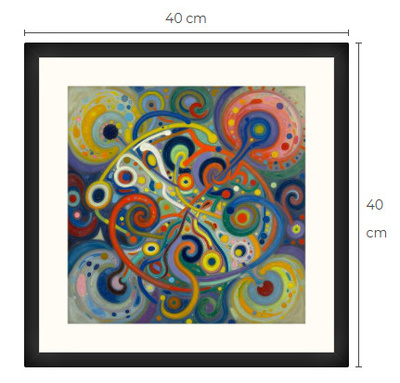 Uusi uniikki abstrakti art print taulu 40 cm x 40 cm
