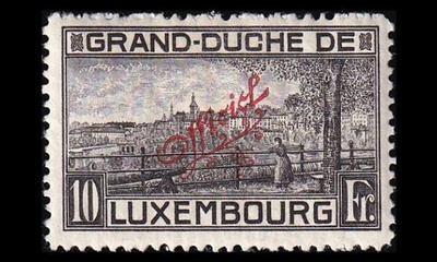 Luxemburg 128A * Virkamerkki maisema 10 Fr (11½:11) (1922)